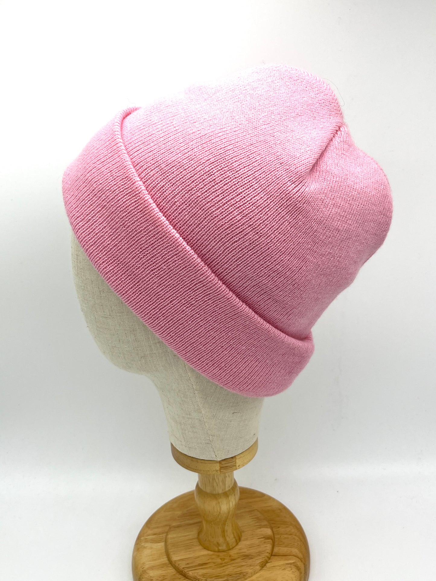 Pink and multicoloured silk lined woolly hat, beanie - Miss Sparrow London (upcycled silk) SilkGenie